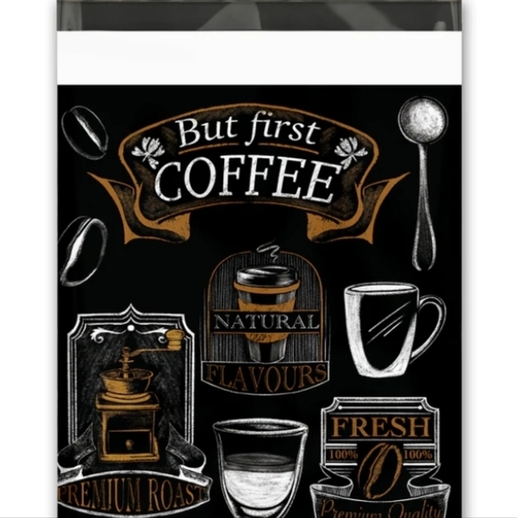 10-10x13 Coffee poly mailers NEW DESIGN ! - Picture 2 of 2